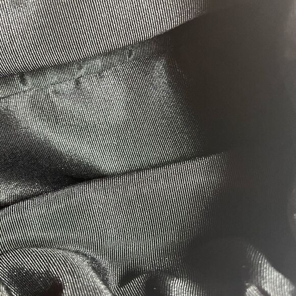 Glenda Gies mini Satchel black,ivory ,pink & gold fabr black strap gold frame. - Picture 15 of 16